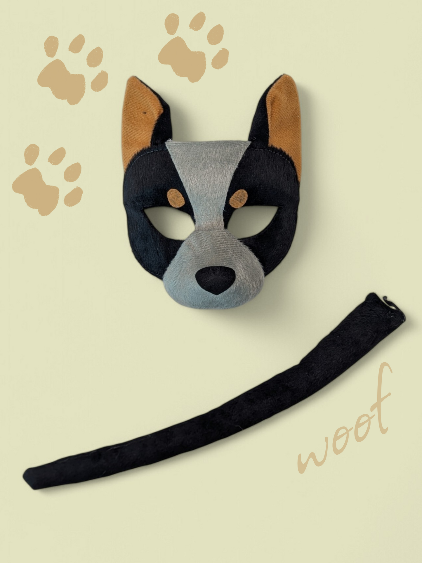 Aussie Dog - Animal Mask & Tail Set