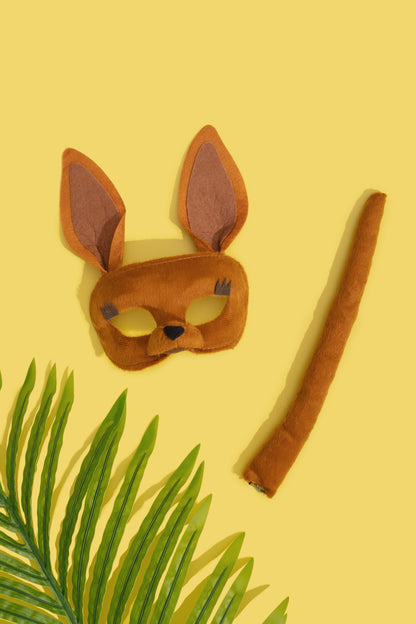 Kangaroo Mask and Tail Set Kids Little Safari
