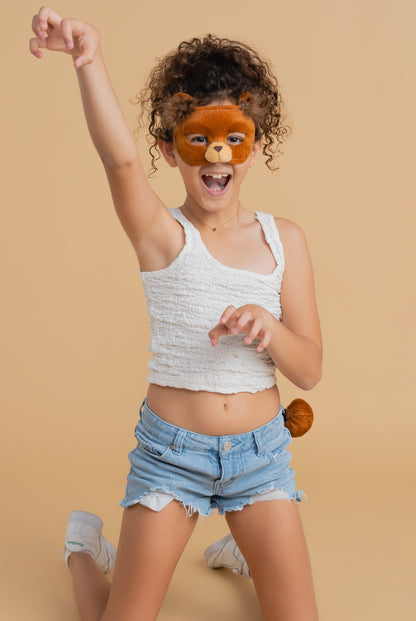 bear mask and tail book week role play animal party